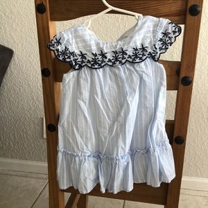 Blue and white baby gap dress